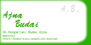ajna budai business card